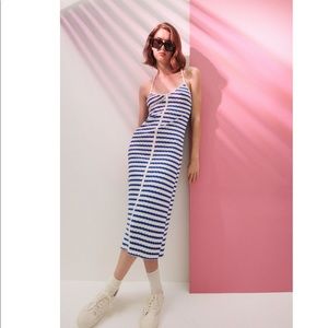 Zara Striped sleeveless Midi Dress